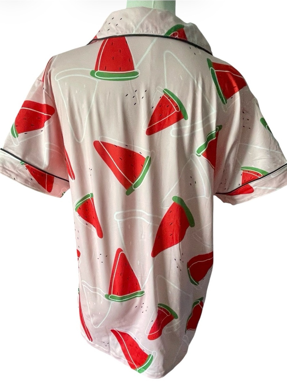 Watermelon Print Satin Pajama Set 🍉 NIB | Size Large - Picture 5 of 14